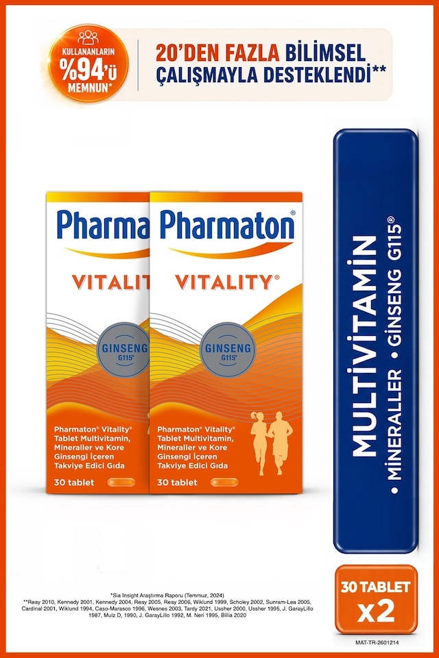 Pharmaton Vitality 2 x 30 Kapsül