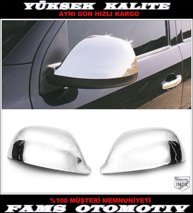 Vw Amarok Krom Ayna Kapağı 2 Prç. 2010 Üzeri Paslanmaz Çelik