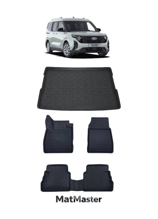 Ford Courier 2025 Model 5d Premium Ekstra Havuzlu Paspas Ve Bagaj Havuzu Set