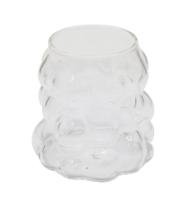 Boncuklu - Boğumlu Cam Bardak 340ml Kahve - Sunum - Meşrubat