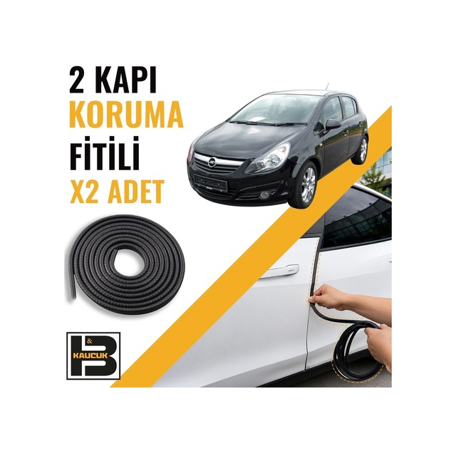 Opel Corsa D Kapı Koruma Fitili-iki Kapı-siyah-bm1200