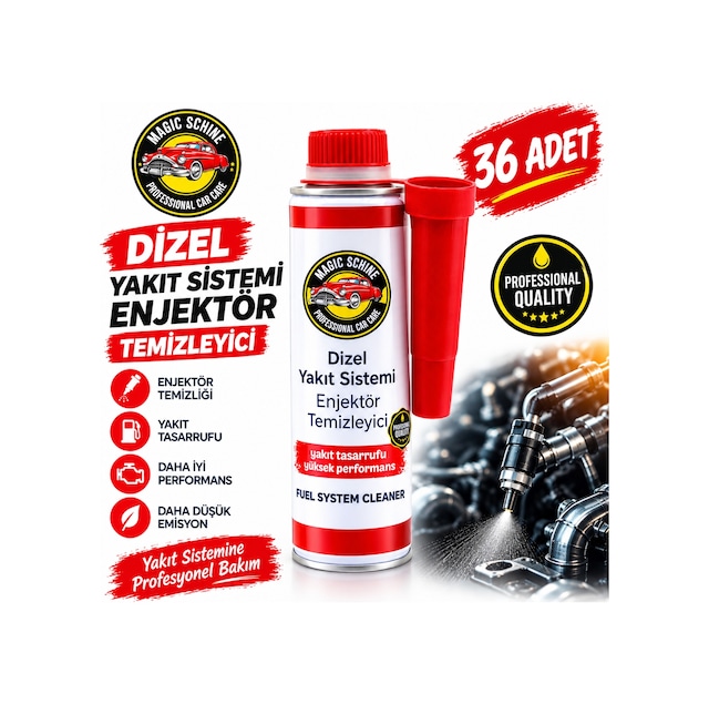 36'lı 300 Ml Yeni Nesil Dizel Yakıt Sistemi Enjektör Temizleyici