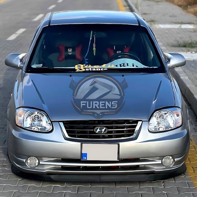 Hyundai Accent Admire 2000-2006 Uyumlu H Lip Esnek Ön Lip 2 Parça Karlık Ön Ek Tampon Altı Dill