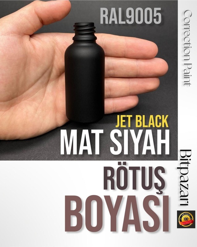 Mat Siyah - Beyaz Eşya Rötuş Boyası 25ml - Ral9005