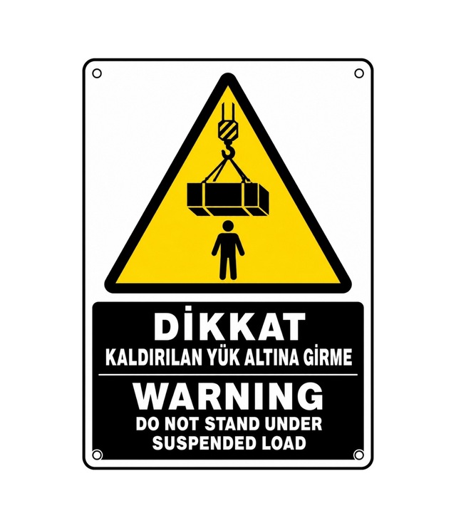 Dikkat Kaldırılan Yük Altına Girme 35x50cm Pvc Isg Levha