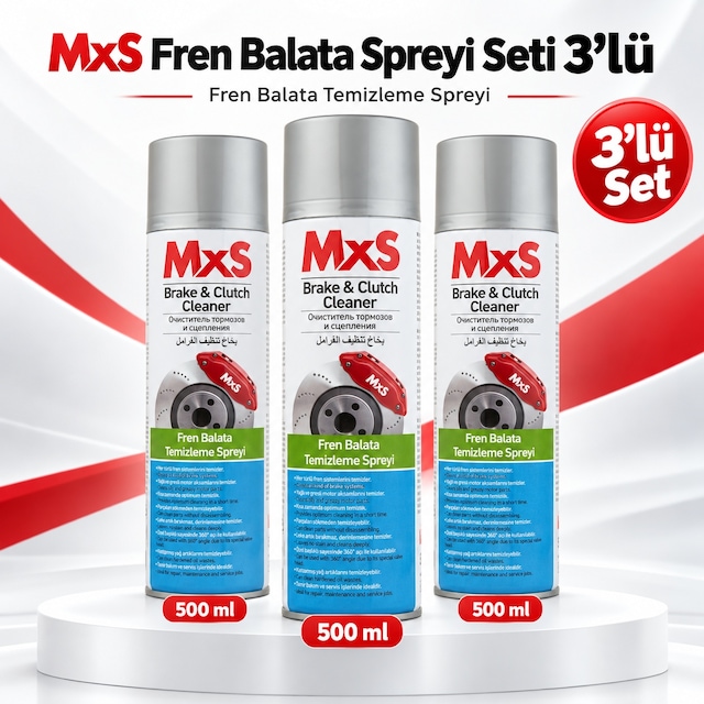 Mxs Fren Balata Temizleme Spreyi 500 Ml 3 Lü Set