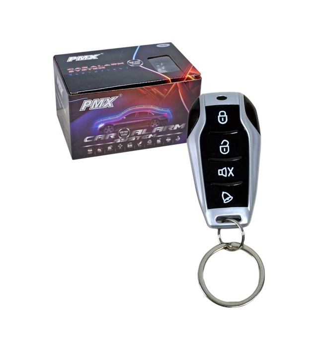 Pmx Alarm 12v 4 Tuşlu Siyah-krom Kumandalı Pmx613