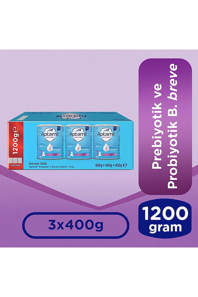 Aptamil Prosyneo 2 Prebiyotikli Probiyotikli Devam Sütü 400 G x 3 Adet 1200 G