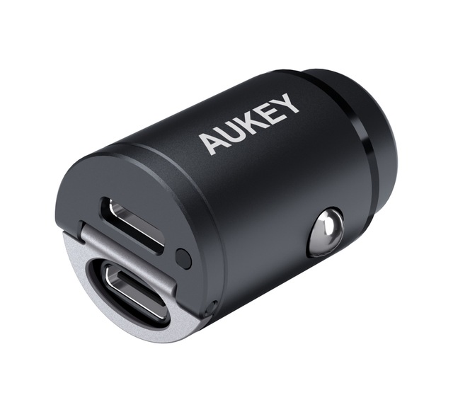 Aukey Cc-a4-bk 30w 2 Port Type-c Pd Destekli Araç Şarj Cihazı - Siyah