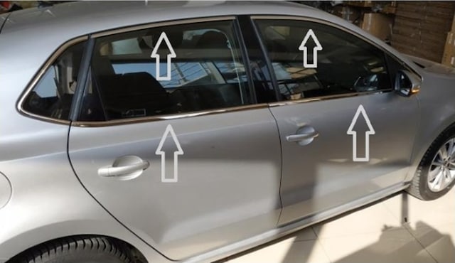 Autogp Vw Polo 6r 6c Cam Çerçevesi Kenar Çıtası Krom Tamtur 2009 / 2018 14 Parça Vwpocamnık