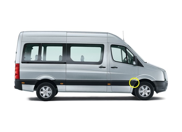 VW Crafter 06-16 Sağ Ön Teker Arkası Plastik Kaplama 2E1853536CE