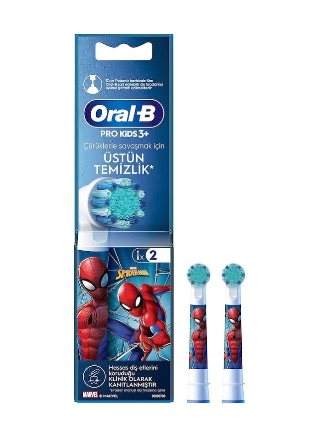 Ayrex Oral-b Çocuk İçin Spiderman Şarjlı Diş Fırçası Yedek Başlığı 2 Adet