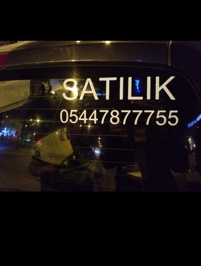 2 Adet Satılık Yazısı Arka Ön Cam Için Yapıştırma