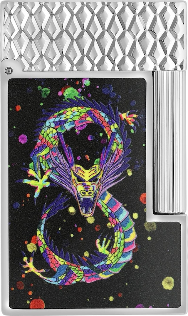 C16527 St Dupont Ligne 2 Chrome Dragon Black Çakmak