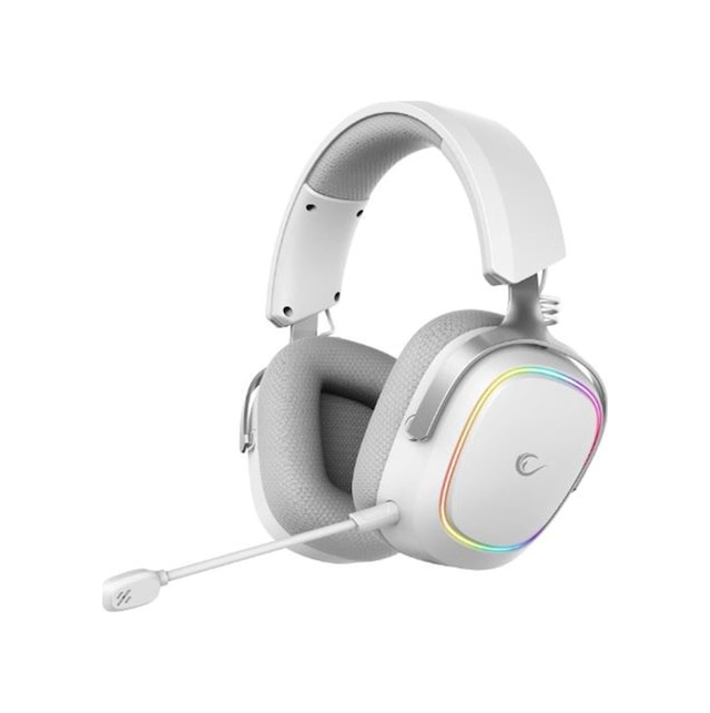 Rampage Retsu Beyaz-gri Kablosuz 2.4g+ Bluetooth Kumaş Deri Earpad Mikrofonlu Oyuncu Kulaklığı