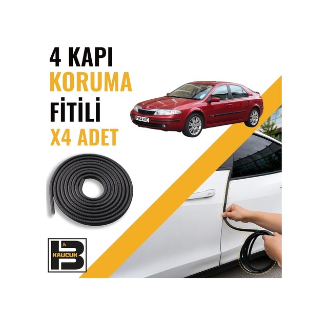Renault Laguna 2 Sedan Kapı Koruma Fitili-4 Kapı-siyah-bm2187