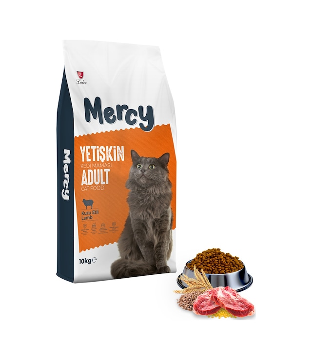 Mercy Kuzu Etli Yetişkin Kedi Maması 10 KG