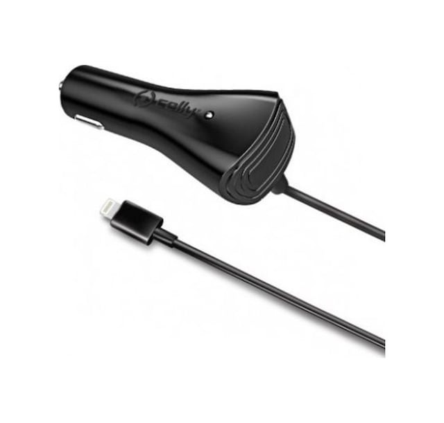Celly Micro Usb Sabit Kablolu Araç Içi Şarj Aleti 2.1A Siyah