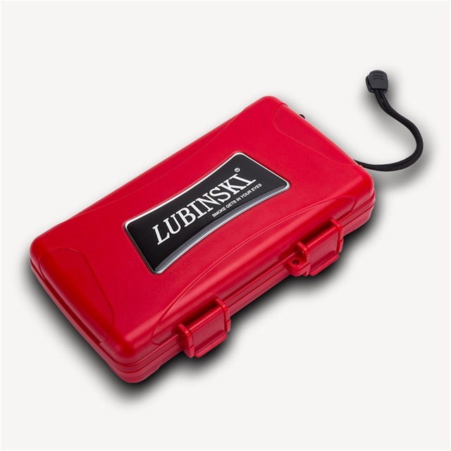 Lubinski Seyahat Puro Kutusu Humidor Kırılmaz Plastik Kırmızı 5's