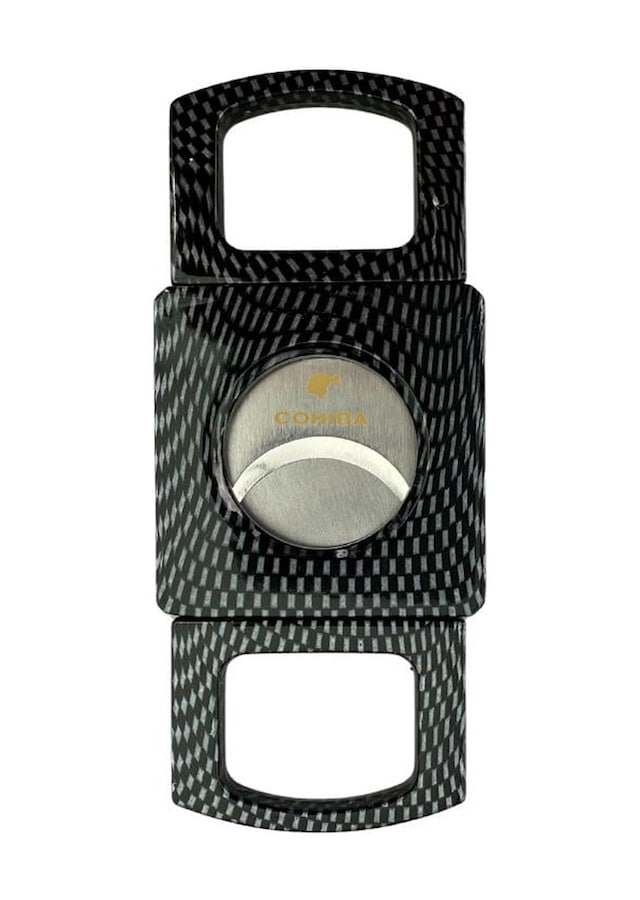 Cohiba Karbon Desenli Metal Puro Makası Kesici - Trp6972