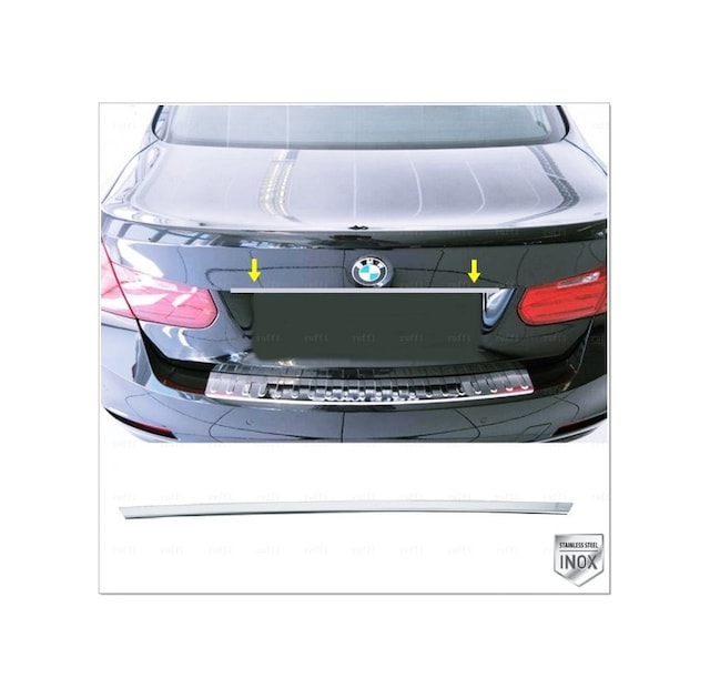 Bmw 3 Serisi F30 Krom Bagaj Çıtası 2011-2018 Paslanmaz Çelik