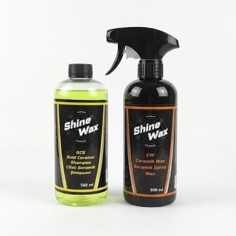 Shine Wax Seramik Şampuan & Seramik Sprey Wax 500 Ml 2'li Set