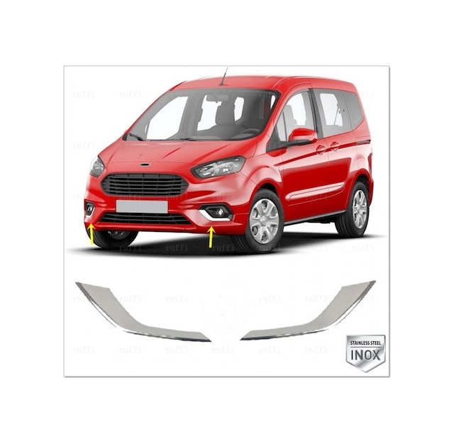 Ford Courier Krom Sis Farı Çerçevesi 2 Parça 2018 ve Üzeri