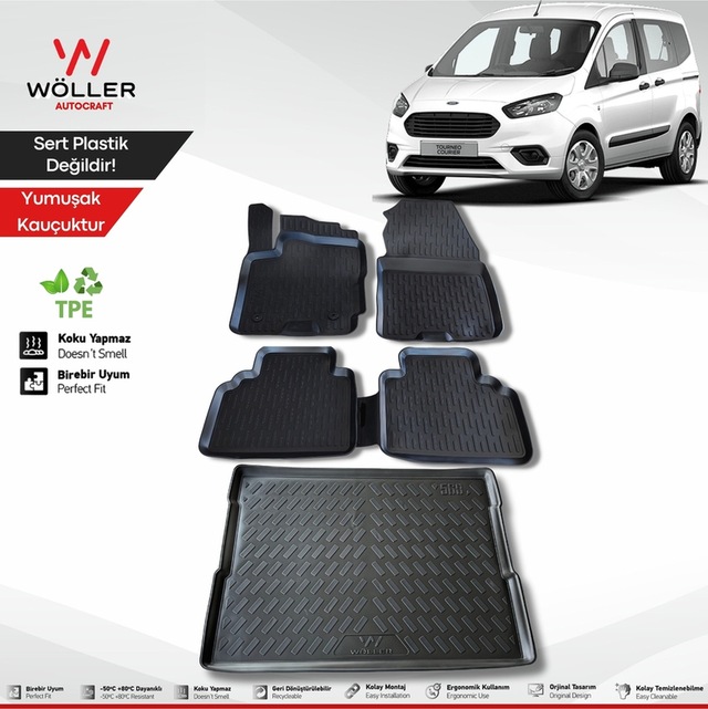 Ford Courier Paspas Bagaj Havuzu 2014 2023 Arası 3d Havuzlu
