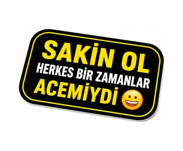 Mega Oto Market Acemi Şoför - Acemi Sürücü Magneti Tak Çıkar Manyetik Araba Bagaj Uyarı Levhası - Sakin Ol Herkes Bir Zamanlar Acemiydi