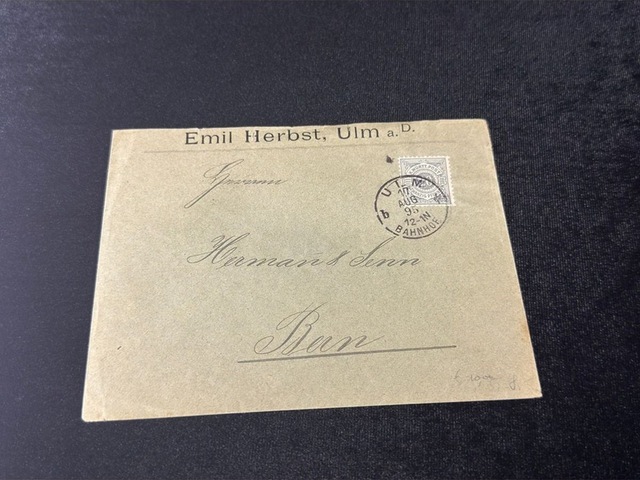 1895 Yılı Alman İmparatorluğundan Zarf 20 Pfennig Königreich Württemberg Pullu Varış Damgalı Teşhir Ürün