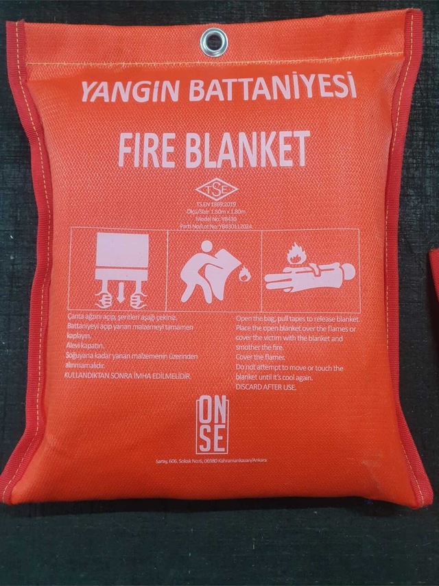 150 180 Cm Yangın Battaniyesi