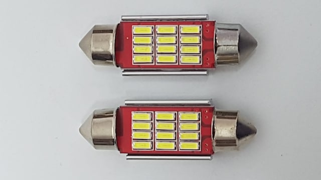 Canbus'Lı Sofit Ampul Tavan Ve Plaka Ampulu 2 Adet 12 Ledli 39 Mm