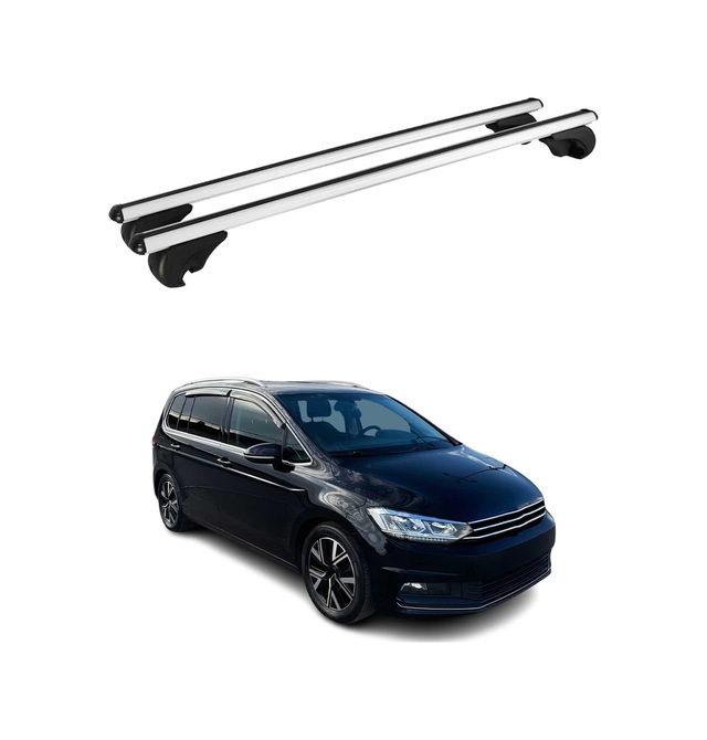 Vw Touran Iı 2015-2026 Arası Uyumlu Port Bagaj Taşıyıcı Ara Atkı Alüminyum Gümüş 2 Parça