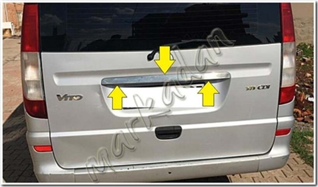 Mercedes Vito Krom Bagaj Çıtası 2004-2014 Paslanmaz Çelik N11.5933