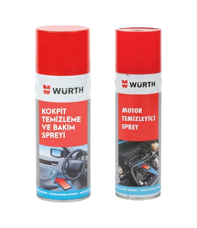 Motor Temizleyici + Araç Kokpit Temizleme Ve Bakım Spreyi