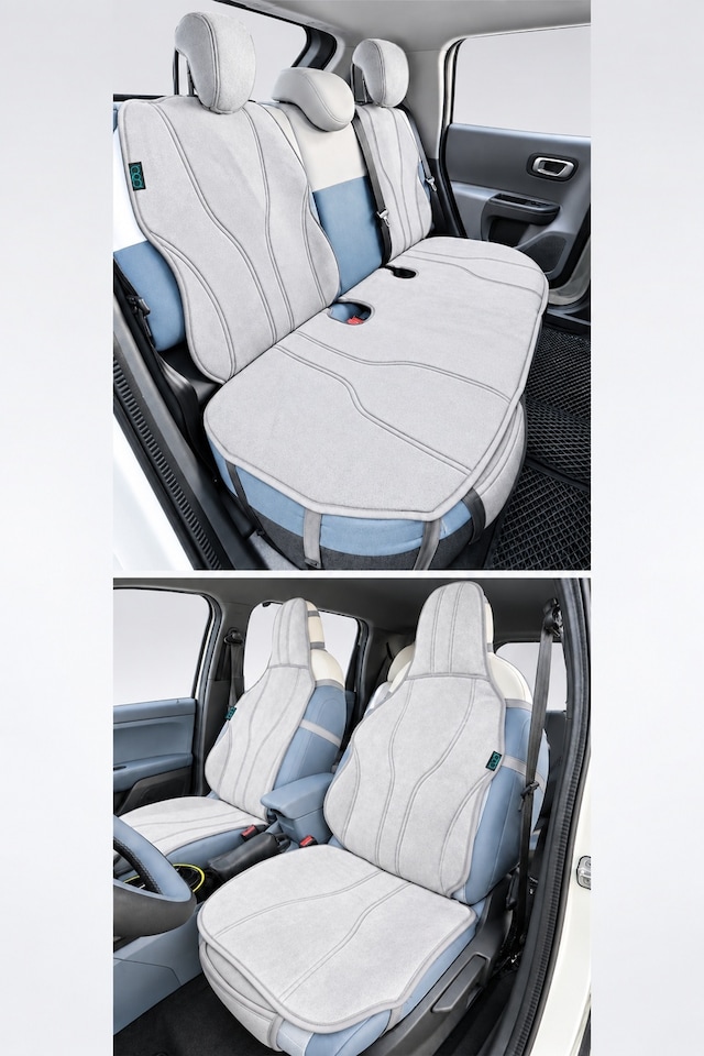 Bod Fiat Grande Panda Elektrikli Oto Koltuk Koruyucu Kılıf 2025-sonrası Latmos Serisi Gri