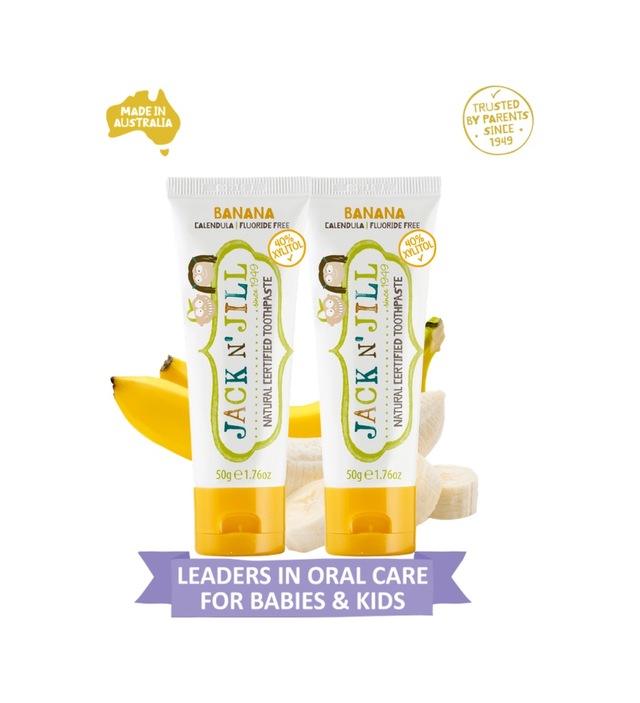 Jack N Jill Doğal Sertifikalı Muz Aromalı Diş Macunu - 2 Adet 2x50g