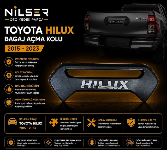 Toyota Hilux Bagaj Açma Kol Çerçeve Yazılı 2021-2026