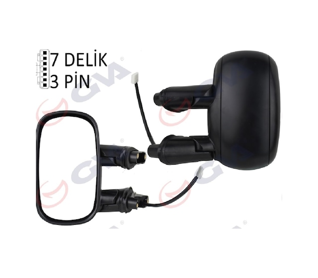 Fiat Doblo 00 10 İçin Dış Dikiz Aynası Sol Elektrikli Astarlı Konveks 735296234