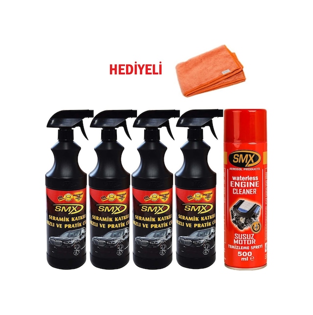 Smx Seramik Katkılı Cila 4 Adet / Susuz Motor Temizleme Spreyi