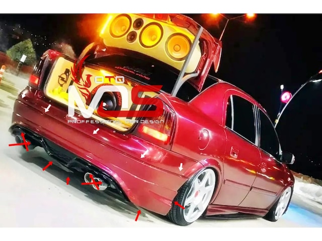 Opel Astra G Sedan Custom Arka Tampon Eki Fibeglass Boyasız
