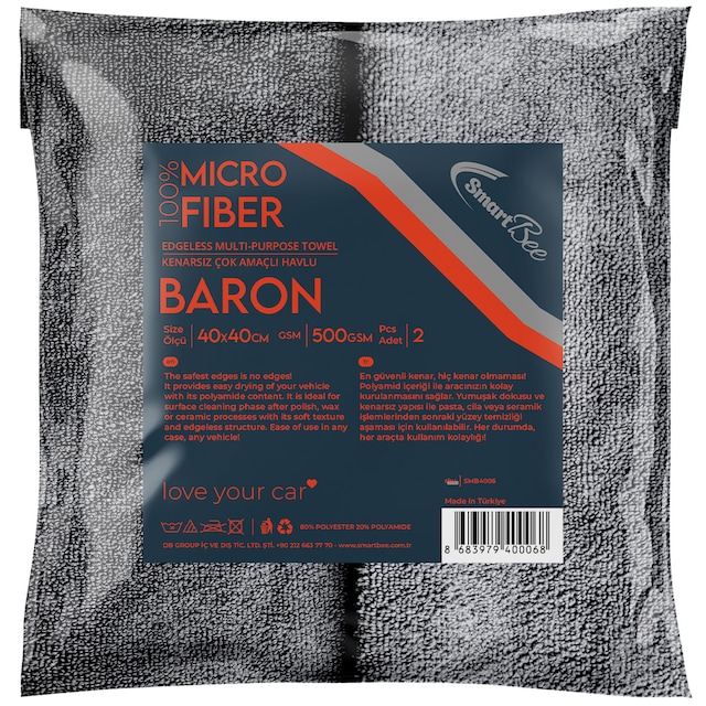 Smartbee Baron 2 Li Mikrofiber Lazer Kesim Cila Bezi 40 40 500gsm