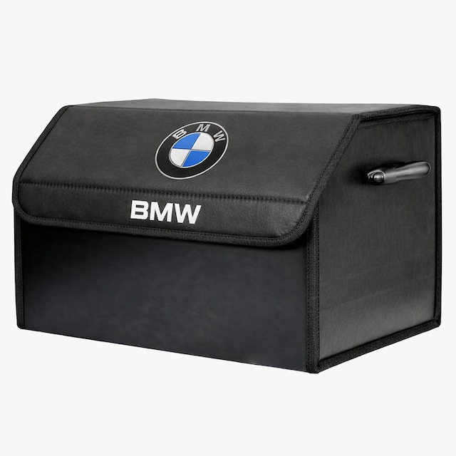 Bmw Marka Logolu Oto Bagaj Organizer Çanta Oto Bagaj Çantası 2 Bölmeli Suni Deri 48 Cm X 31 Cm X 29 Cm