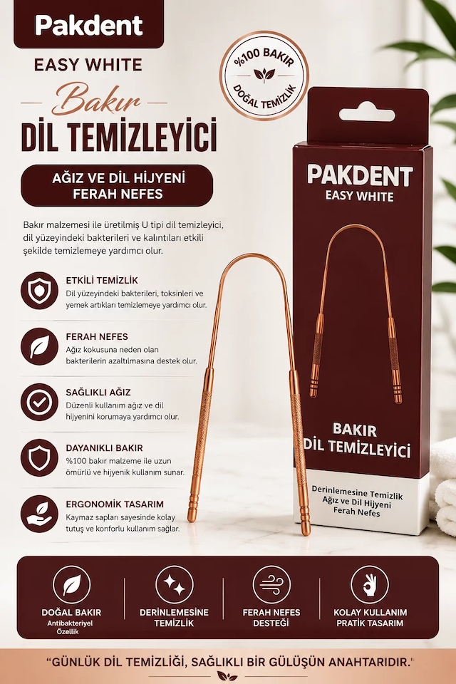 Pakdent Easywhite Bakır Dil Temizleyici