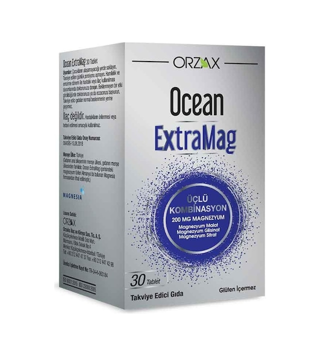Ocean Extramag 30 Tablet Takviye Gıda