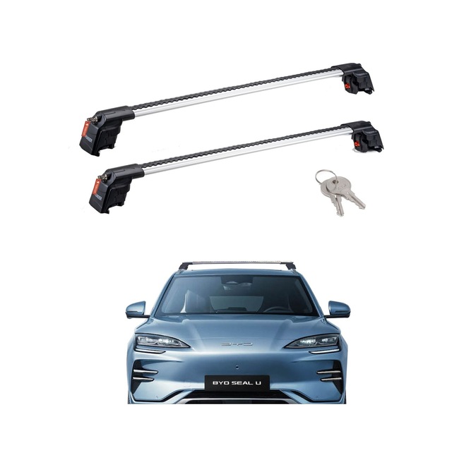 Byd Seal-u 2024 - Sonrası Trx2 Thunder Carrier Kilitli Ara Atkı Taşıyıcı Tavan Barı Gri