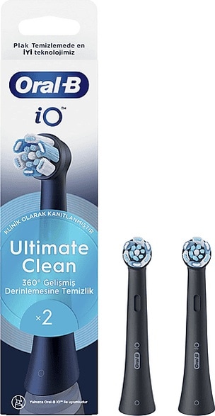 Oral B Io Clean 2'li Diş Fırçası Yedek Başlık Siyah