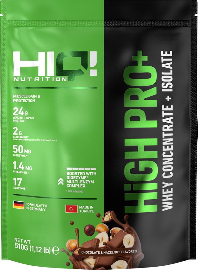 Hıq High Pro+ 510gr Chocolate&hazelnut Flavored