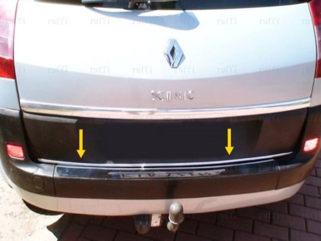 Renault Scenic 2 Krom Bagaj Alt Çıtası 2003-2009 Paslanmaz Çelik