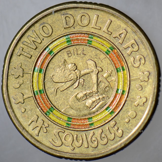 Avustralya 2 Dolar 2019 Hatıra-mr. Squiggle. Renkli.